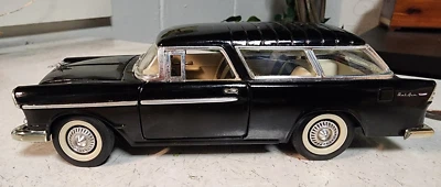Signature Sunny Side Black 1955 Chevy Bel Air Nomad 1/24 SS8702 no box - Image 1 of 4