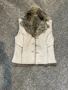 scully faux fur/leather vest size small lightly used great condition - Picture 1 of 5