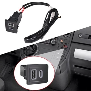 For VW Multivan T5 2003-15 Car Dual USB PD+QC3.0 Charger Socket Socket Red Light - Picture 1 of 11