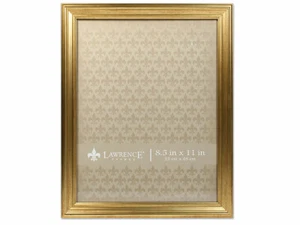 Lawrence 8-1/2x11 Sutter Burnished Gold Picture Frame (Same Shipping Any Qty) - Picture 1 of 4