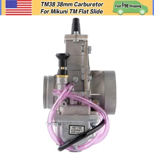 TM38 38mm Carburetor For MIKUNI TM38-86 Flat Slide Smoothbore Carb TM 38 - Picture 1 of 11