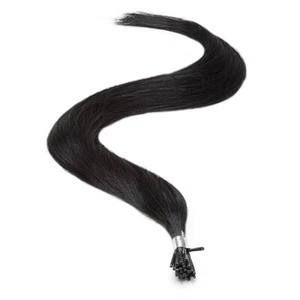 Extensiones de cabello Prestige Nano Tip DOBLE DIBUJO 16 pulgadas (20 x 0,8 g hebras) negras - Imagen 1 de 2