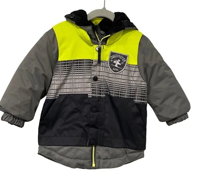 Chaqueta de esquí Obermeyer Aspen talla 2 verde lima gris negro cremallera y gancho y bucle usada en excelente estado Foto 1 de 4