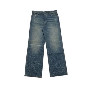 New Amiri Shotgunned Distressed Baggy Jeans Indigo Size 36 MSRP: $830 - Picture 1 of 7
