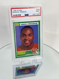 🔥 1989 Score Derrick Thomas #258 Rookie RC Chiefs PSA 9 MINT 🔥