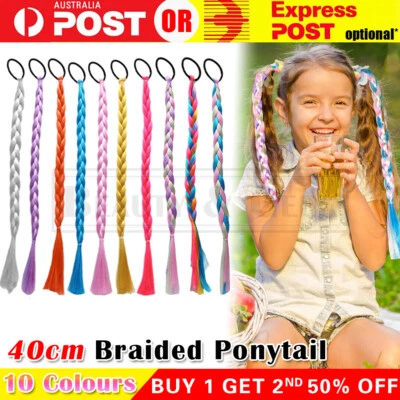 40cm Braided Ponytail Hair Band Girls Adults Braiding Hair Extensions Halloween - image 1 of 4