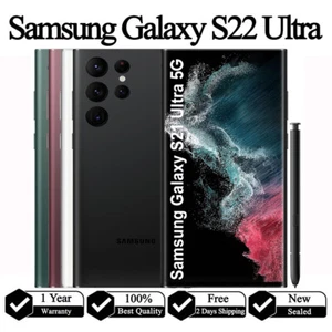 New Samsung Galaxy S22 Ultra 5G S908U 128/256/512GB Factory Unlocked Sealed Box - Picture 1 of 12
