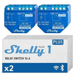 2x Shelly Plus 1 WiFi & Bluetooth Smart Relay Switch 16 A Remote Control - Box/O - Picture 1 of 2