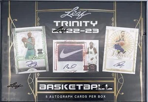 2022/23 Leaf Trinity Basketball Factory Sealed Hobby Box - Picture 1 of 2