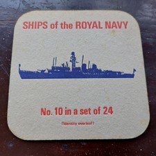 Ships Of The Royal Navy Beer Mat No 10 Of 24.