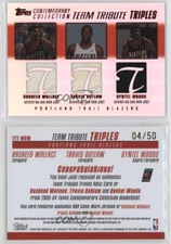 2003 Topps Contemporary Collection Team Tribute Triples Relics Red /50 Rookie RC