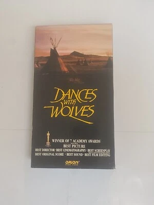 DANCES WITH WOLVES VHS Orion Home Video Kevin Costner Used Clean Condition  - Image 1 of 4