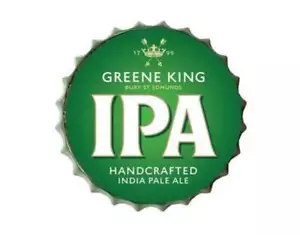 Bottle Top Wall Bar Sign Green Greene King IPA Beer Vintage Retro Metal Cap 40cm - Picture 1 of 5