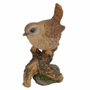 Vivid Arts Wren Bird On A Stump- Indoor Outdoor Garden Ornament Gift - Picture 1 of 1