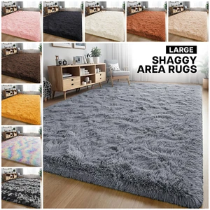 Rugs For Living Room Thick Large Shaggy Rug Non Slip Bedroom Carpet Floor Mat - Picture 1 of 27