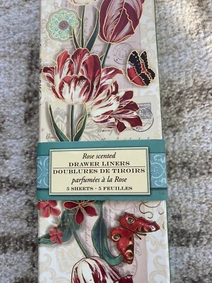 Punch studio Victorian Rose Scented Drawer Liners Five Sheets NWT Decorative Box - Image 1 of 4
