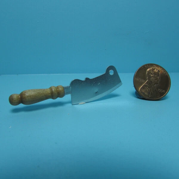 Cuchillo de carnicero herramienta de corte grande miniatura para casa de muñecas como IM65132 Foto 1 de 1