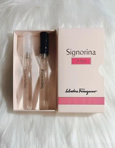 Salvatore Ferragamo”Signorina Duo Vial Kit”-Set of 2-TRAVEL SIZE-(NEW & BOXED) - Picture 1 of 2