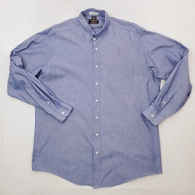 Camisa Ferrell Reed Para Hombres 16.5 Azul Crawford Tela Cortina Silueta Abotonada Foto 1 de 4