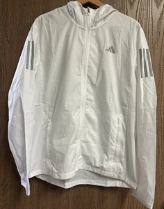 Adidas Giacca Impermeabile Uomo Adidas Own the Run In Bianco Taglia M Nuova - Foto 1 di 7