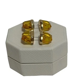 Swarovski Lucent stud earrings Yellow, Gold-tone plated - Picture 1 of 8