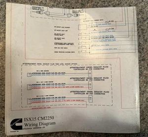 Cummins ISX15 CM2250 Wiring Diagram Bulletin 4022234-03 Engine Manual B11 - Picture 1 of 5