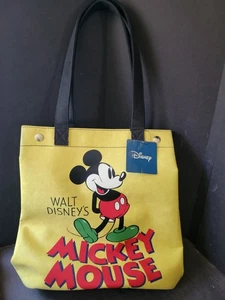 Walt Disney Mickey Mouse Bolso de Mano Nuevo Con Etiquetas Amarillo 12x12x5 Cierre a Presión - Imagen 1 de 5