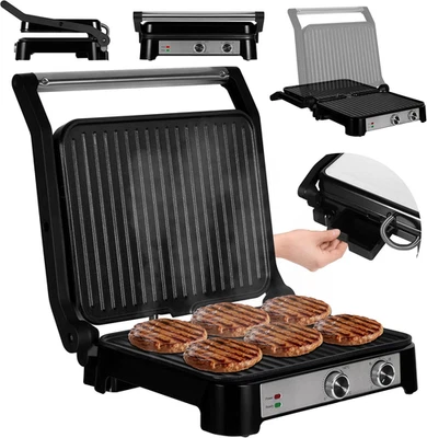 GRILL CHEF BASE CONTROL 2-In-1 Griglia Elettrica a Contatto 2 in 1 E Tostapane p - Immagine 1 di 4