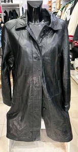 Echtleder Echtledermantel Damen Woman Gr.44 schwarz AM101 - Bild 1 von 16
