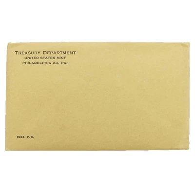 1963 (P) Proof Set Sealed Original Envelope Unopened US Mint 5 Coins - Image 1 of 4