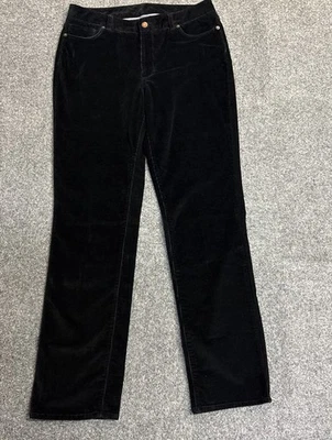 LL Bean Womens Size 12 M/T Black Favorite Fit Straight Corduroy Pants - Image 1 of 4