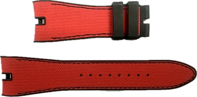 Correa de reloj Roger Dubuis 25 mm x 19 mm de goma roja EX42/STD genuina nueva Foto 1 de 2