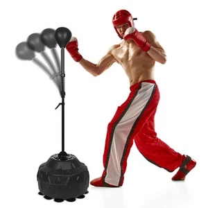 Speed Bar with Thick Base, Reflex Bag Free Standing Boxing Bag with Adjustabl... - Picture 1 of 8