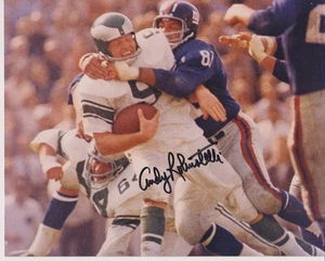 Andy Robustelli 8x10 signiertes Foto mit Echtheitszertifikat New York Giants #3 - Bild 1 von 1
