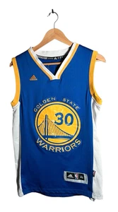 Adidas Golden State Warriors Basketball NBA Jersey Mens XS Blue 2016 Curry#30 - Picture 1 of 14