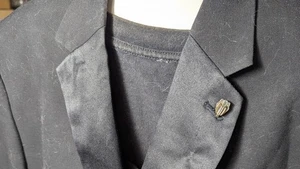 Vintage Signed 800 Art Nouveau Design Gold Plated Tie Lapel Stick Pin 2.5" - Picture 1 of 7