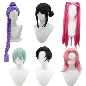 Cartoon Kpop Demon Hunters Rumi Mira Zoey Cosplay Wig High-Temperature Fiber Wig - Picture 1 of 20