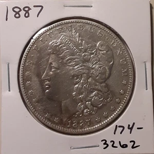 1887 Morgan Silver Dollar Philadelphia Mint US $1 coin 90% silver (#174-3262/31) - Picture 1 of 4