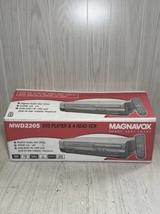 Magnavox MWD2205 DVD VCR lettore combinato VHS scatola originale telecomando RCA - Foto 1 di 20