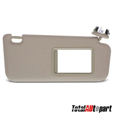 Parasol de coche beige con luz y espejo retrovisor para Toyota RAV4 2010-2012 lado del pasajero Foto 1 de 4