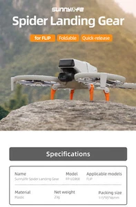 Foldable Heighten Landing Gear Bundle Strap Protection for DJI Flip Drone Parts - Picture 1 of 25