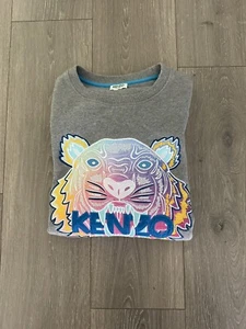 KENZO Paris Embroidered Tiger Varsity Sweatshirt Size Large - Picture 1 of 3