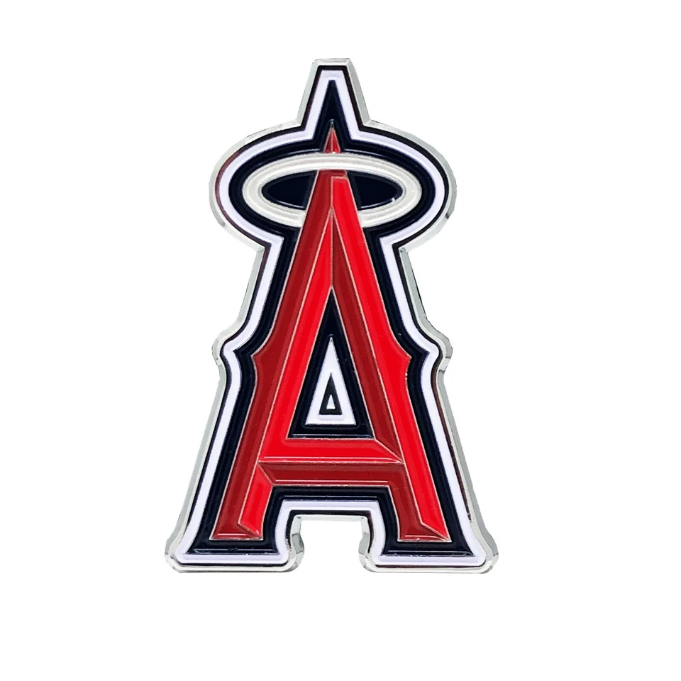 Los Angeles Angels Red Chrome Color Molded Metal Emblem  - Image 1 of 1