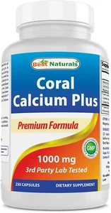 Best Naturals Coral Calcium Plus 250 Capsules - Picture 1 of 7