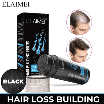 Hair Loss Building Fibers 27.5g Alopecia Keratin Thicker Concealer Fiber Black - image 1 of 4