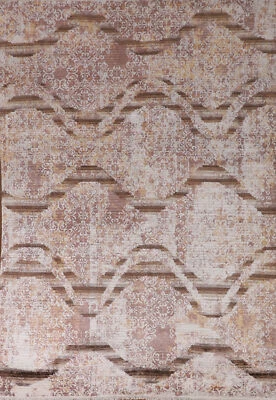 Unique Abstract Patterned Area Rug 6x9 ft Hand-knotted Wool - Image 1 of 4