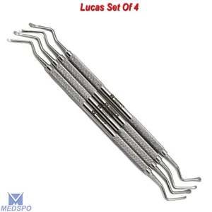 Dental Periodontal Extraction Lucas Bone Curettes Set Of 4 Surgery Dentist Tools - Picture 1 of 5