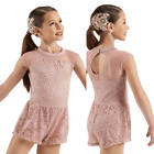 Weissman Dance costume romper pink shorts lace Let It All Go 12177 child MC