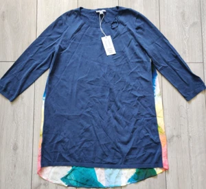 COS Blue Long Sleeve Dress Size S – 100% Cotton & Silk – Abstract Watercolor /CK - Picture 1 of 6