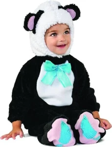 RUBIE'S PANDA BEAR BABY COSTUME! BLACK & WHITE JUMPSUIT NEW [SIZE 12-18 MONTHS] - Picture 1 of 1